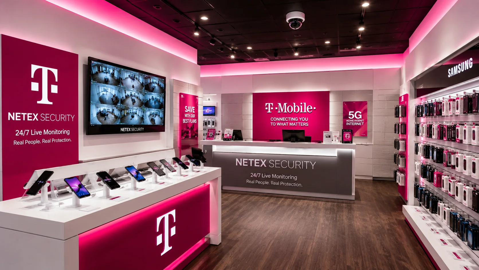Telecom and Mobile Phone Stores monitored by Netex Security